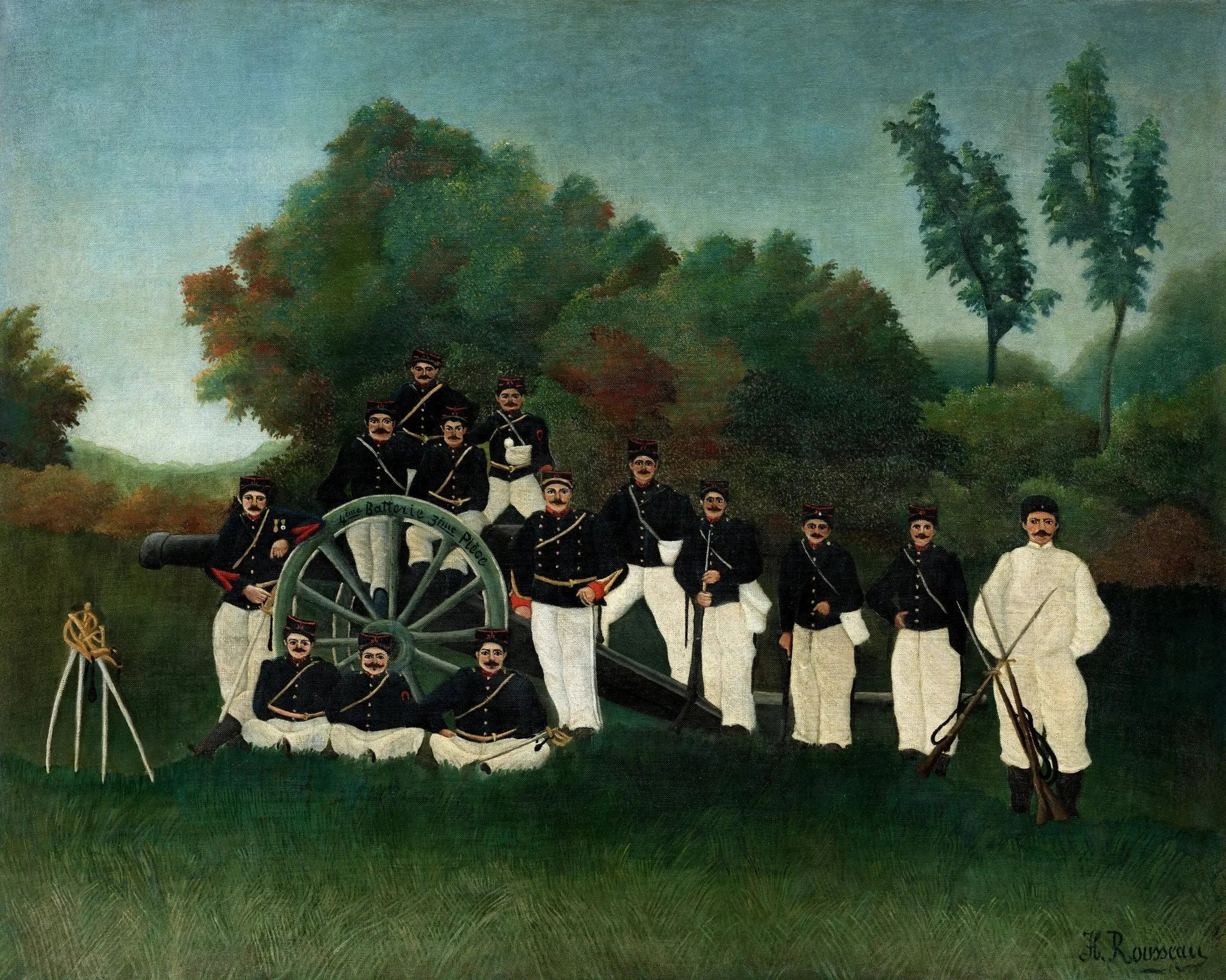 Les Artilleurs - Henri Rousseau image 1 tableau peint à l’huile sur toile