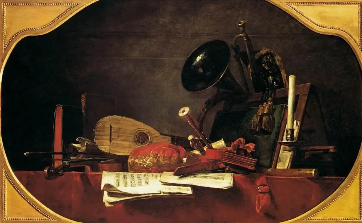Les attributs de la musique - Jean Siméon Chardin image 1 copie de tableau peinte à la main