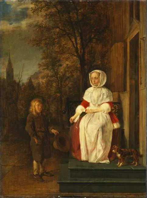 Les aumônes - Gabriel Metsu image 1 copie peinte à la main à l’huile