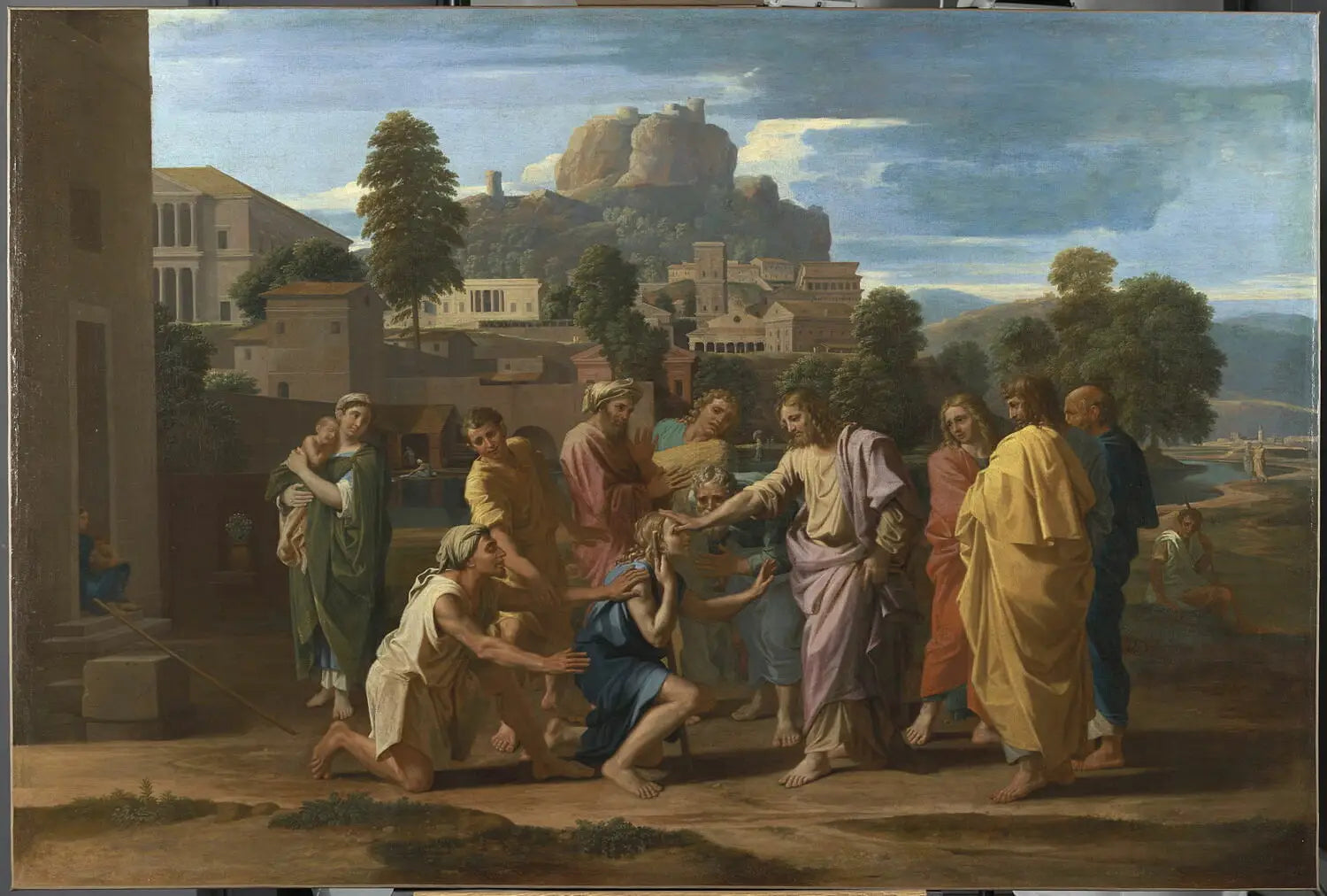 Les Aveugles de Jéricho - Nicolas Poussin image 1 reproduction artisanale de tableau