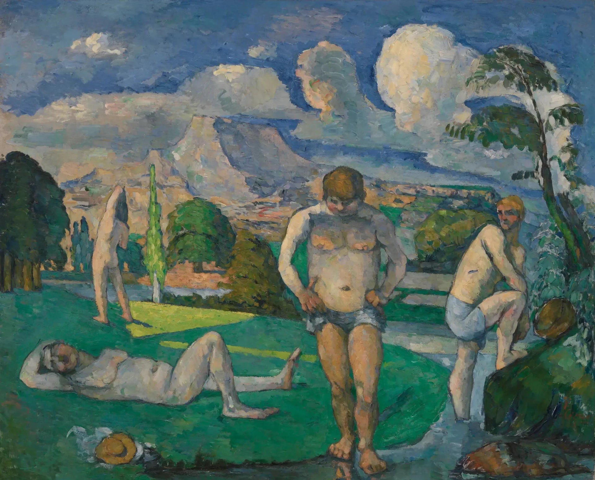 Les baigneurs au repos - Paul Cézanne image 1 reproduction de peinture à l’huile