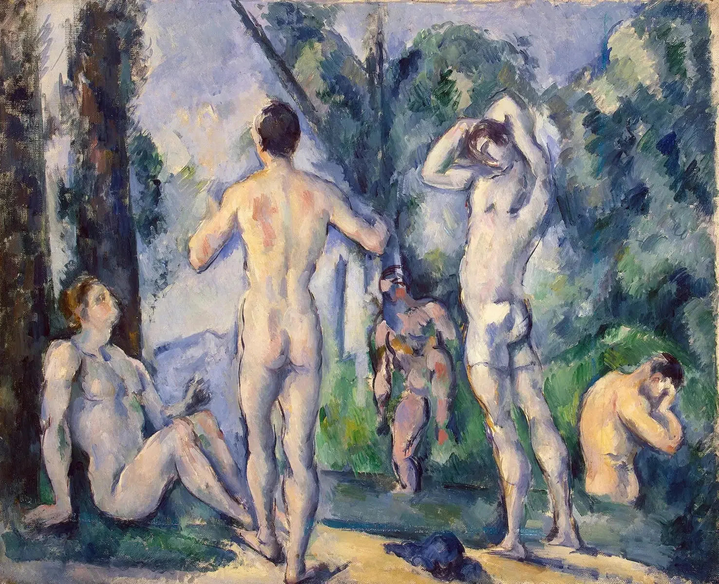 Les Baigneurs en plein air - Paul Cézanne image 1 tableau peint à l’huile sur toile