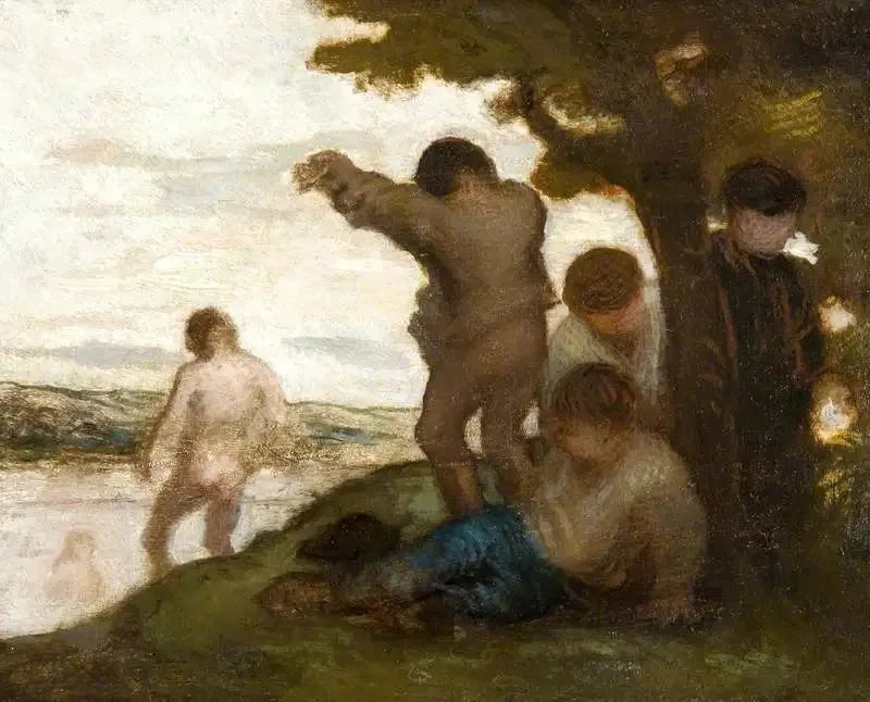 Les Baigneurs - Honoré Daumier image 1 tableau peint à l’huile sur toile