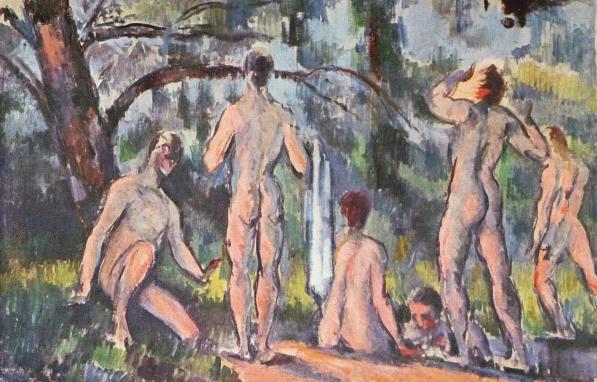 Les Baigneurs - Paul Cézanne image 1 copie peinte à la main à l’huile