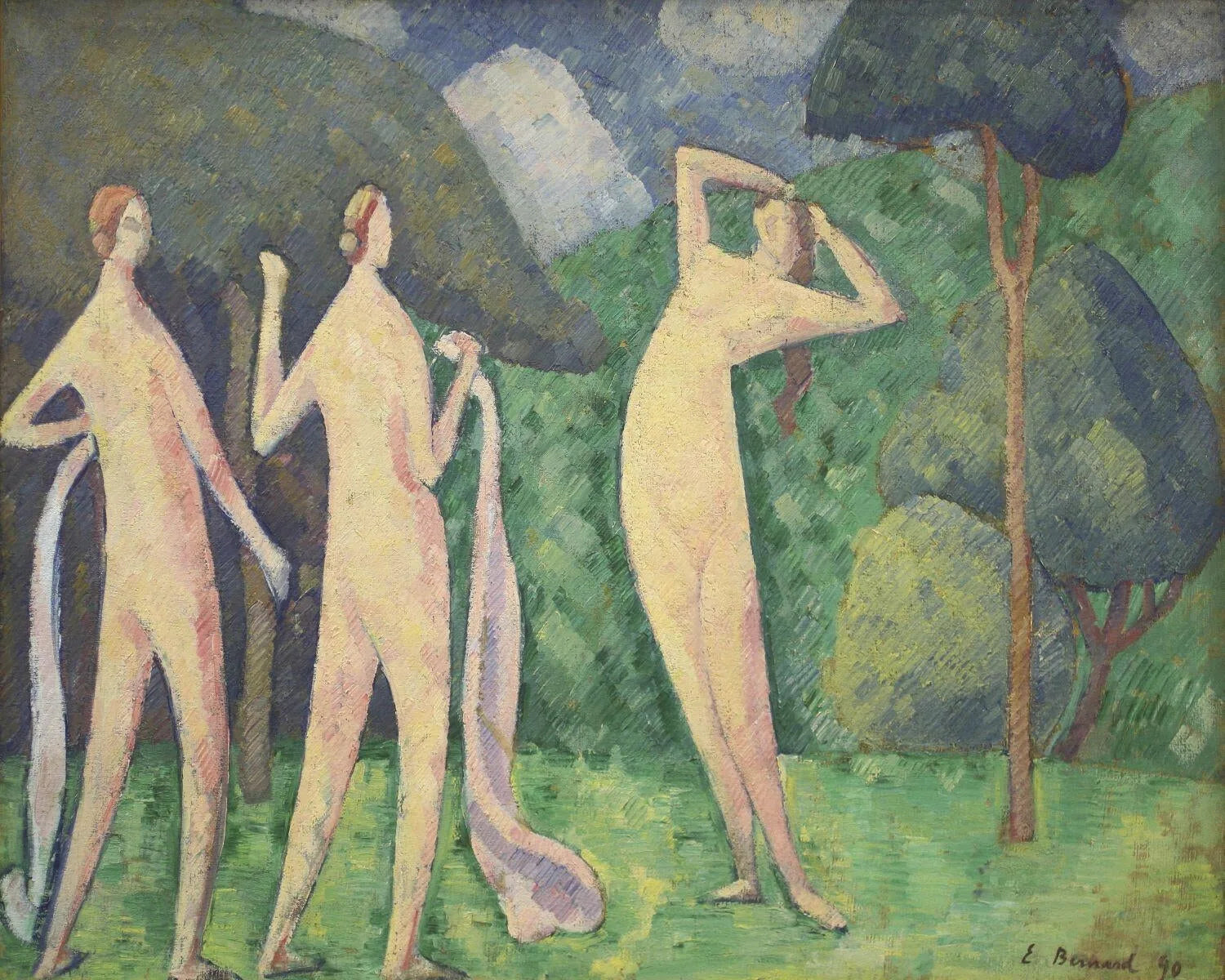 Les Baigneuses - Émile Bernard image 1 reproduction réalisée par Alpha Reproduction