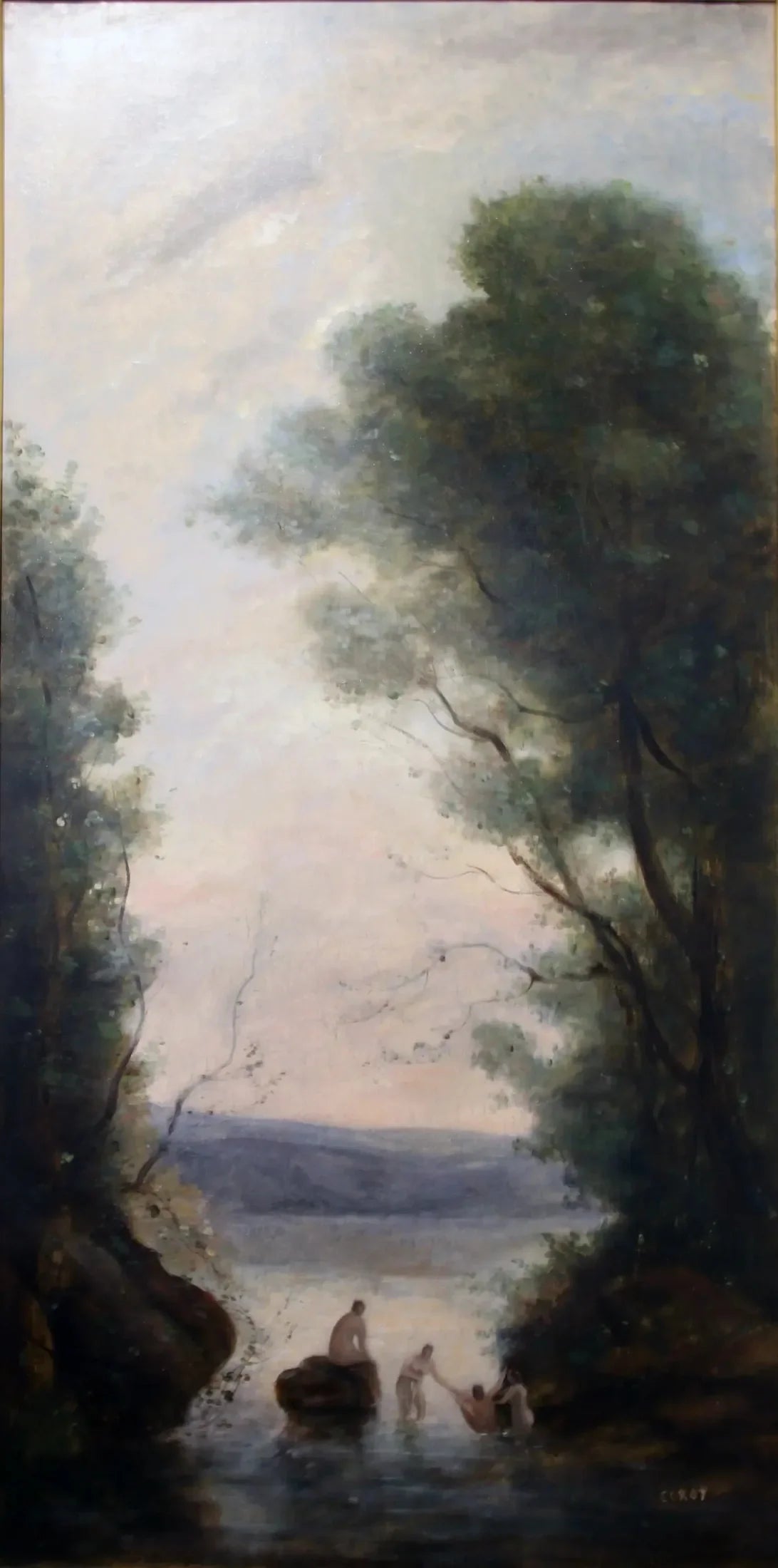 Les baigneuses - Jean-Baptiste Camille Corot image 1 copie peinte à la main à l’huile