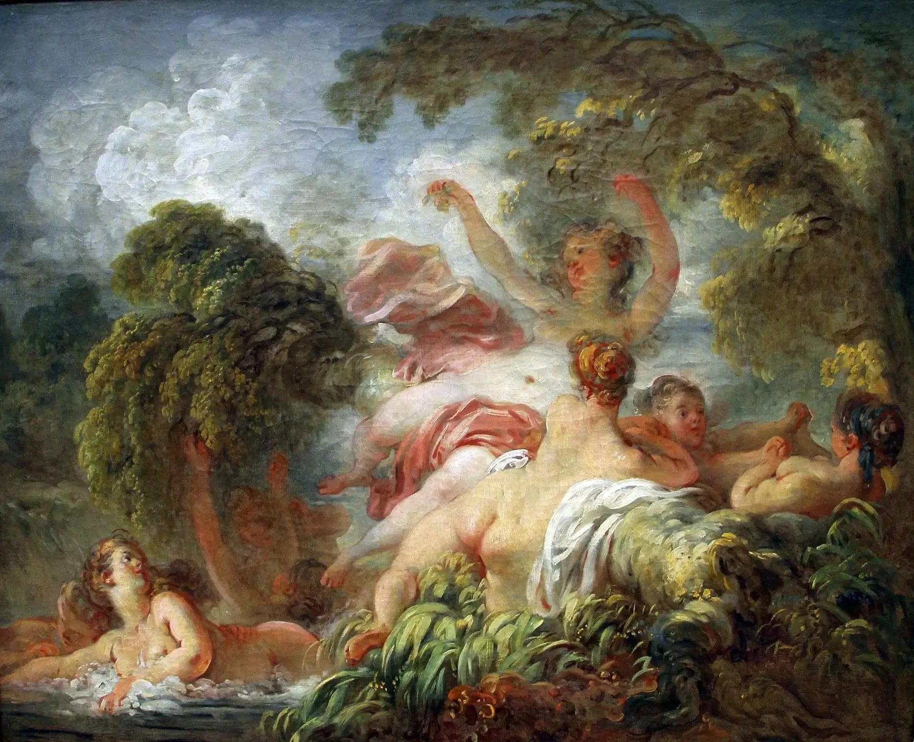Les Baigneuses - Jean-Honoré Fragonard image 1 reproduction réalisée par Alpha Reproduction