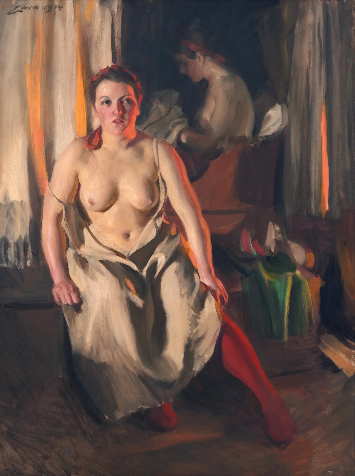 Les Bas rouges - Anders Zorn image 1 reproduction de peinture à l’huile
