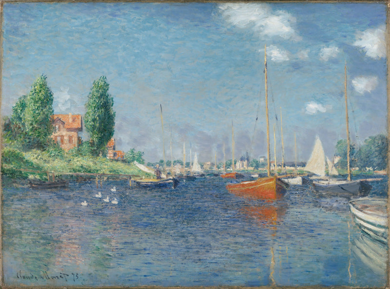 Les Bateaux rouge, Argenteuil W369 - Клод Моне
