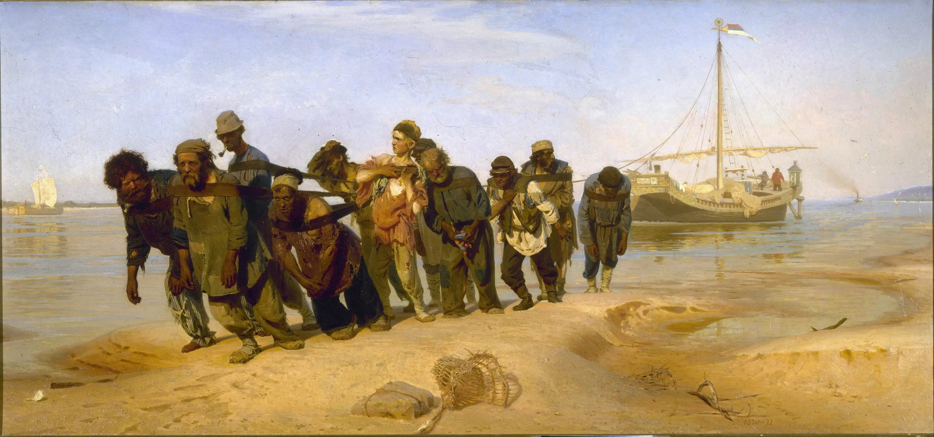 Les Bateliers de la Volga - Ilya Repin image 1 reproduction d’œuvre d’art à l’huile