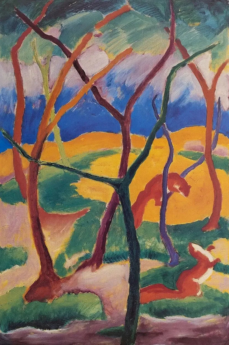Les belettes jouent - Franz Marc