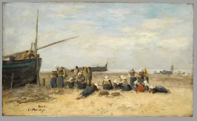 Les Berckoises - Eugène Boudin image 1 tableau peint à l’huile sur toile