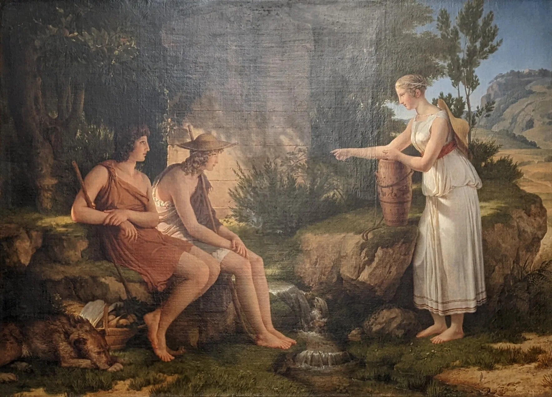 Les bergers au tombeau d'Amyntas - Pierre-Narcisse Guérin image 1 reproduction d’œuvre d’art à l’huile