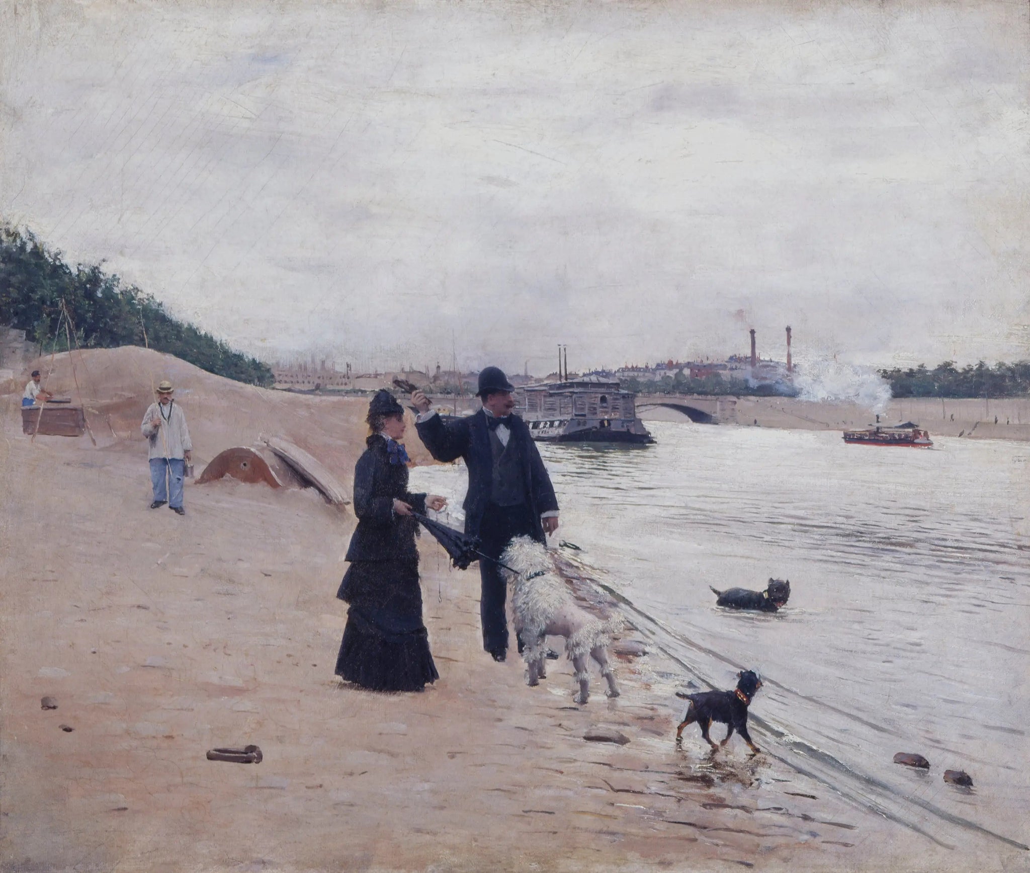 Les berges de la Seine - Jean Béraud image 1 copie de tableau peinte à la main