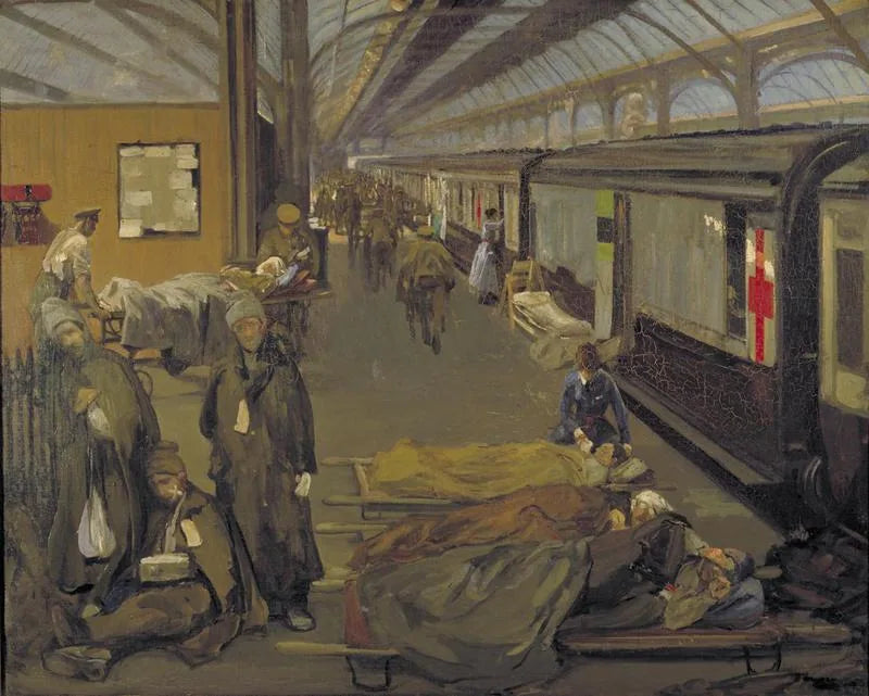 Les blessés à Douvres - John Lavery image 1 tableau peint à l’huile sur toile