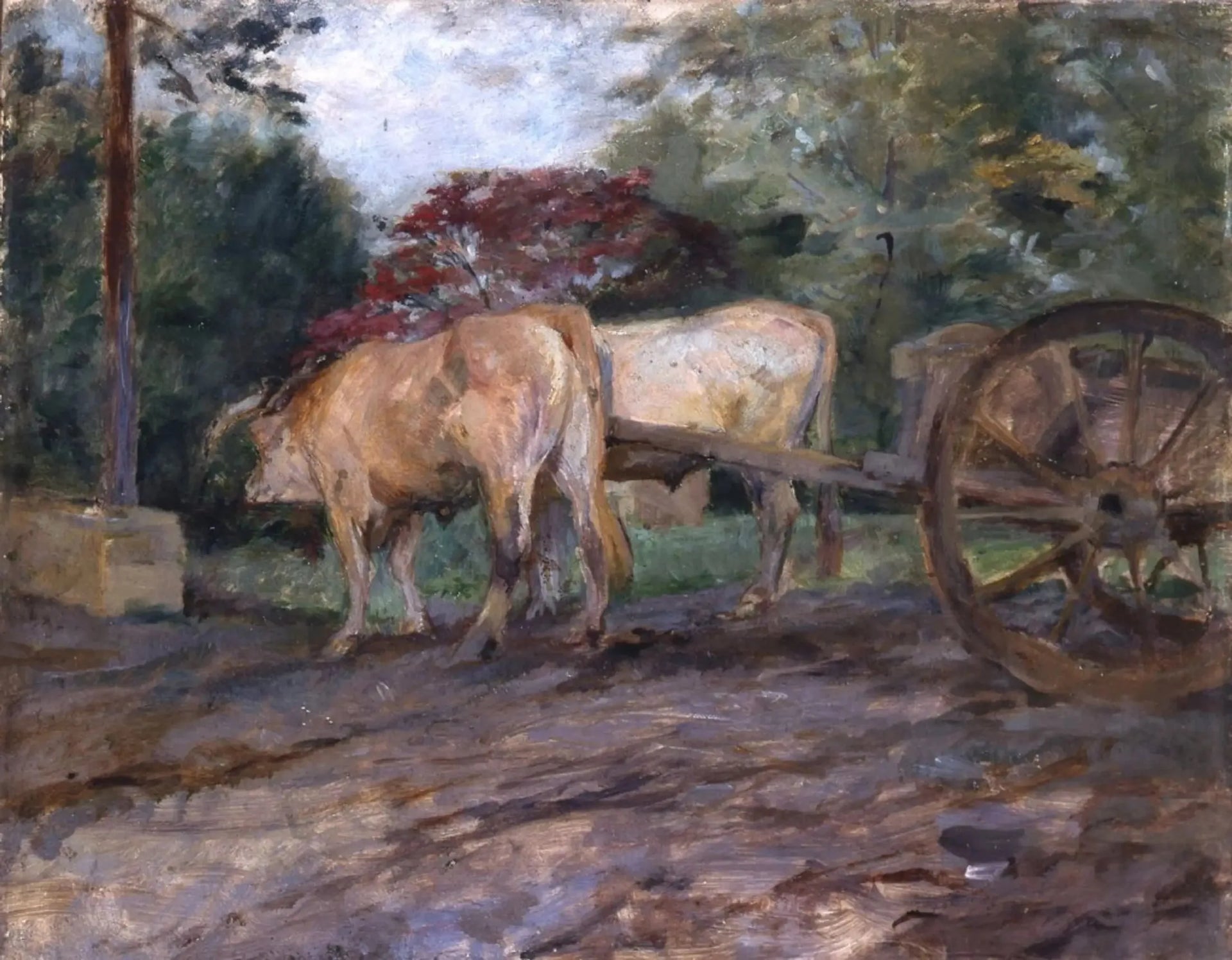 Les Boeufs sous le joug - Henri de Toulouse-Lautrec image 1 copie de tableau peinte à la main