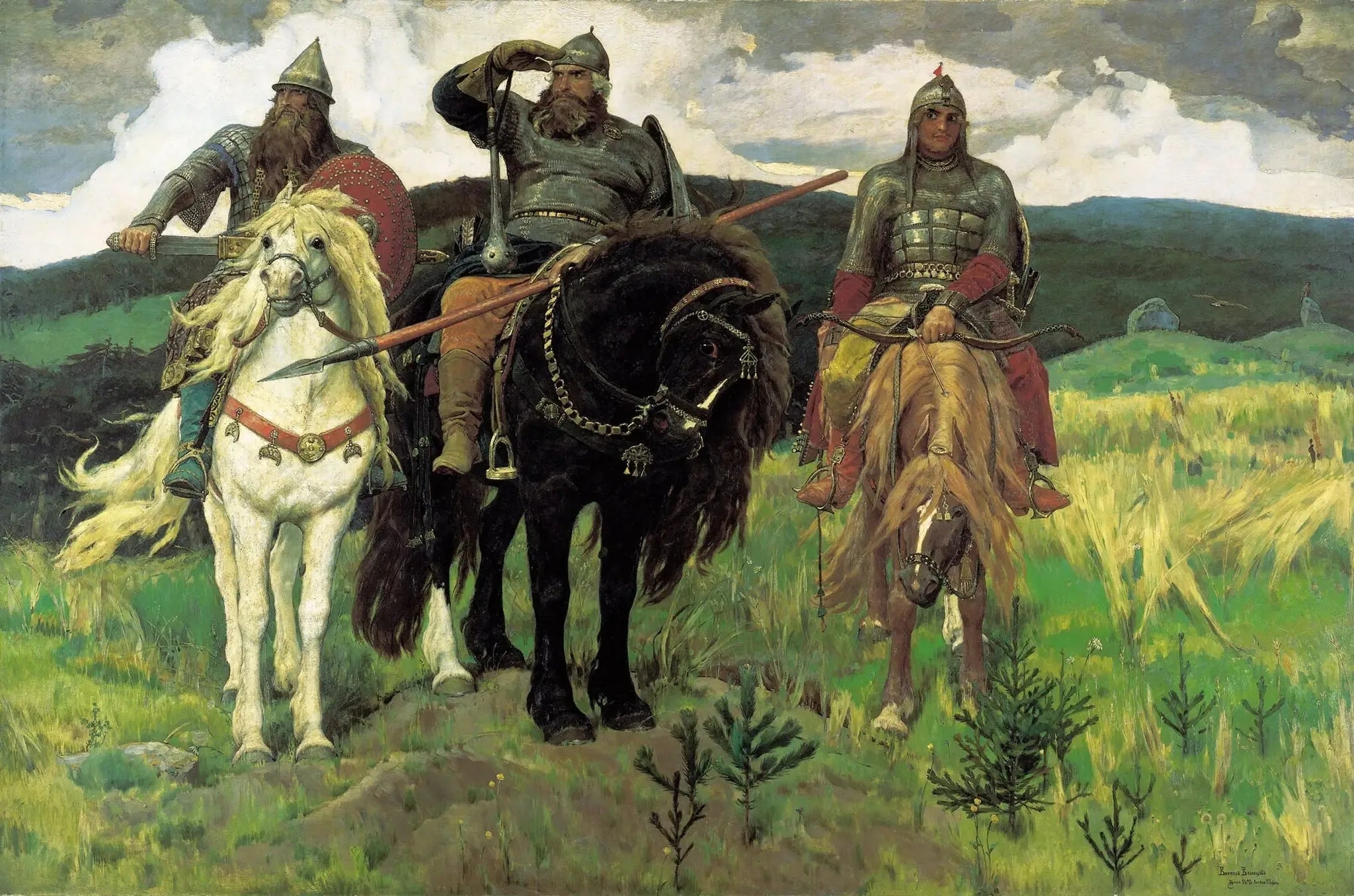 Les Bogatyrs - Viktor Vasnetsov image 1 reproduction d’œuvre d’art à l’huile