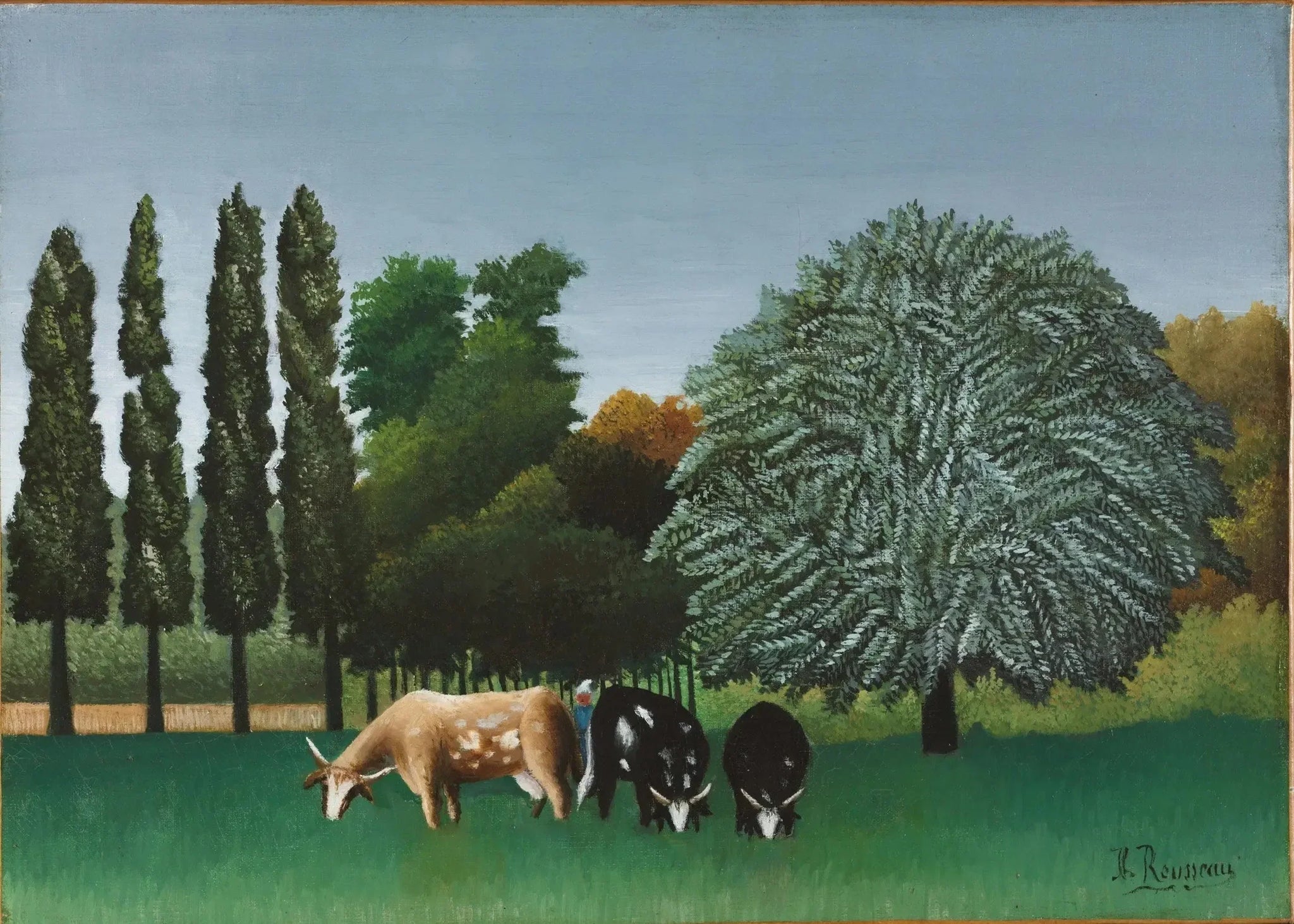 Les bords de l'Oise - Henri Rousseau image 1 reproduction artisanale de tableau