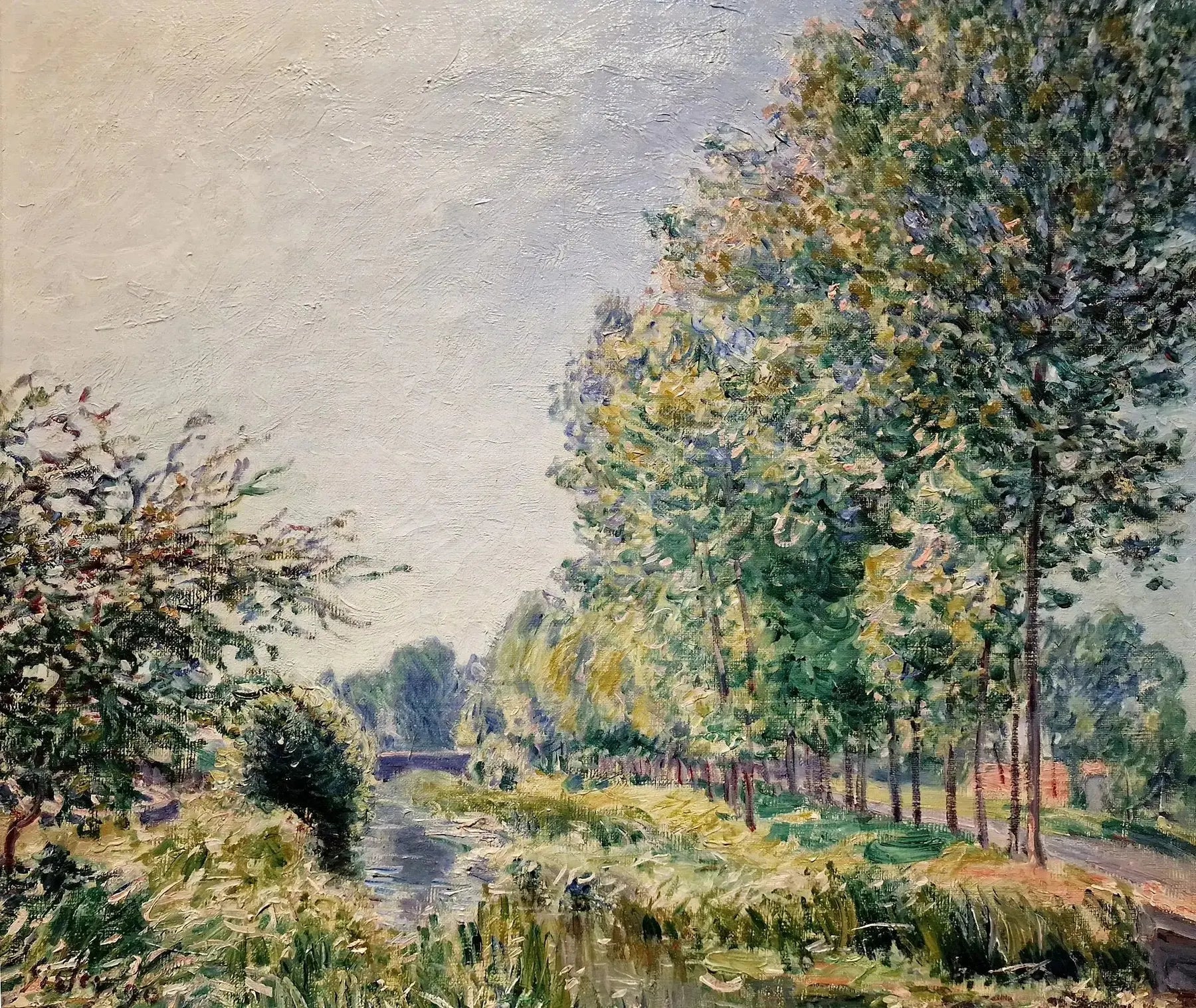Les bords de l'Orvanne. Effet du matin - Alfred Sisley image 1 copie de tableau peinte à la main