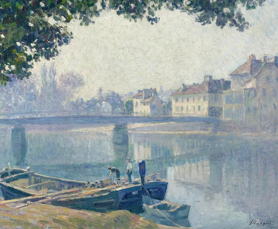 Les bords de la Marne - Henri Lebasque image 1 reproduction réalisée par Alpha Reproduction