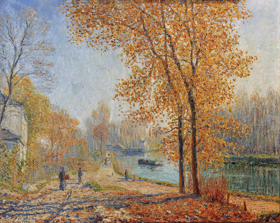 Les Bords du Loing ; effet d'automne le matin à Moret - Francis Picabia