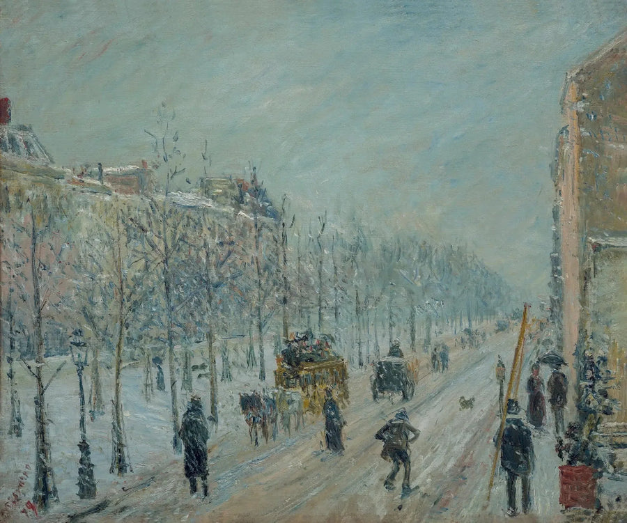 Les boulevards extérieurs. Effet de neige - Camille Pissarro