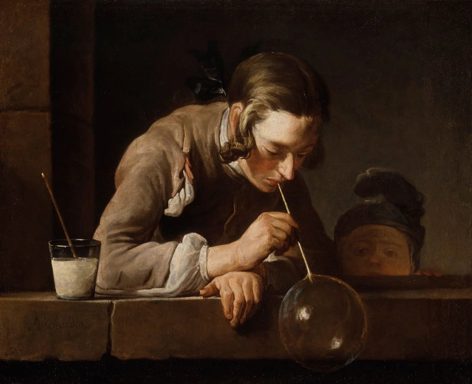 Les Bulles de savon - Jean Siméon Chardin image 1 reproduction de peinture à l’huile