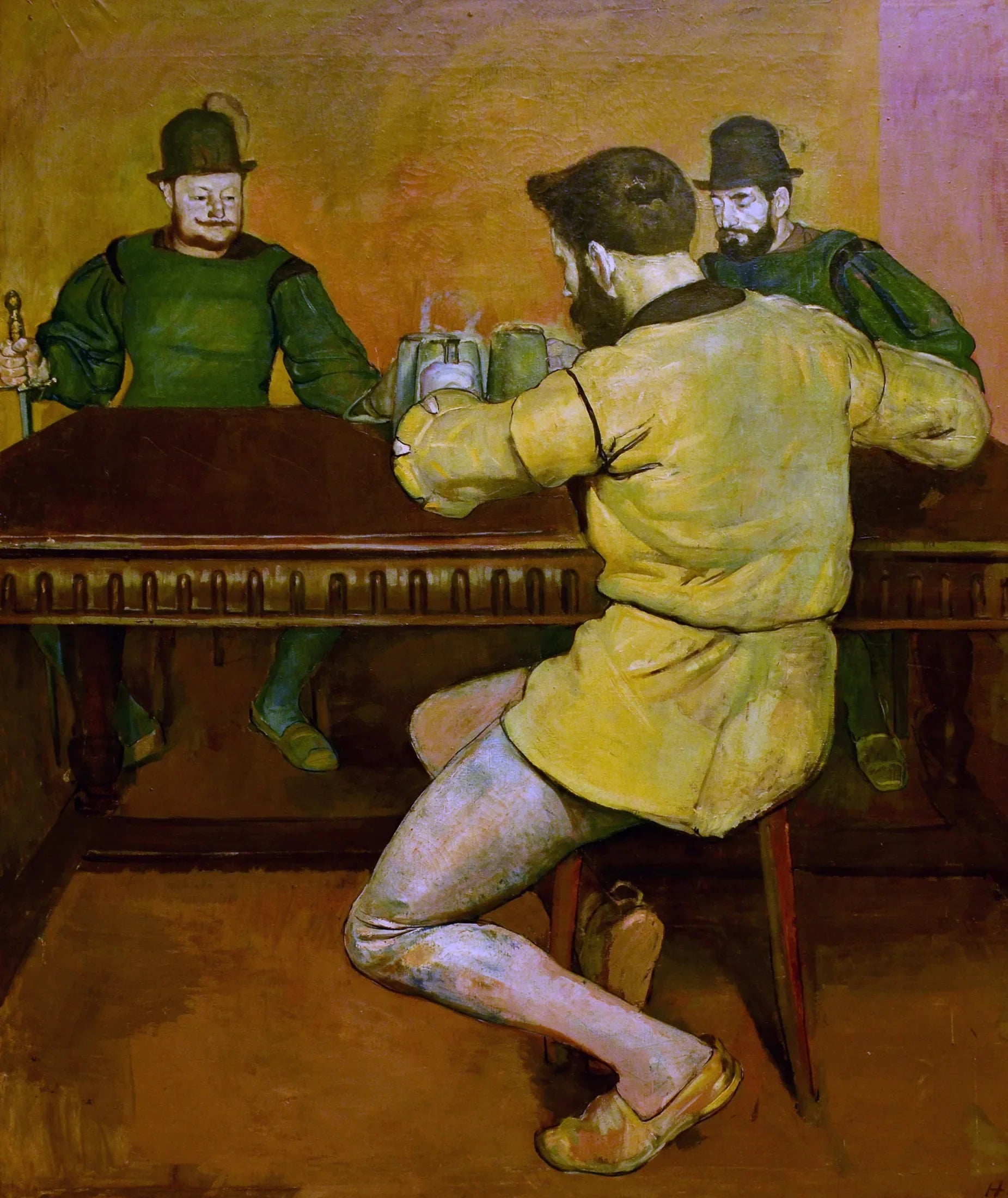 Les Buveurs - Ferdinand Hodler image 1 reproduction artisanale de tableau