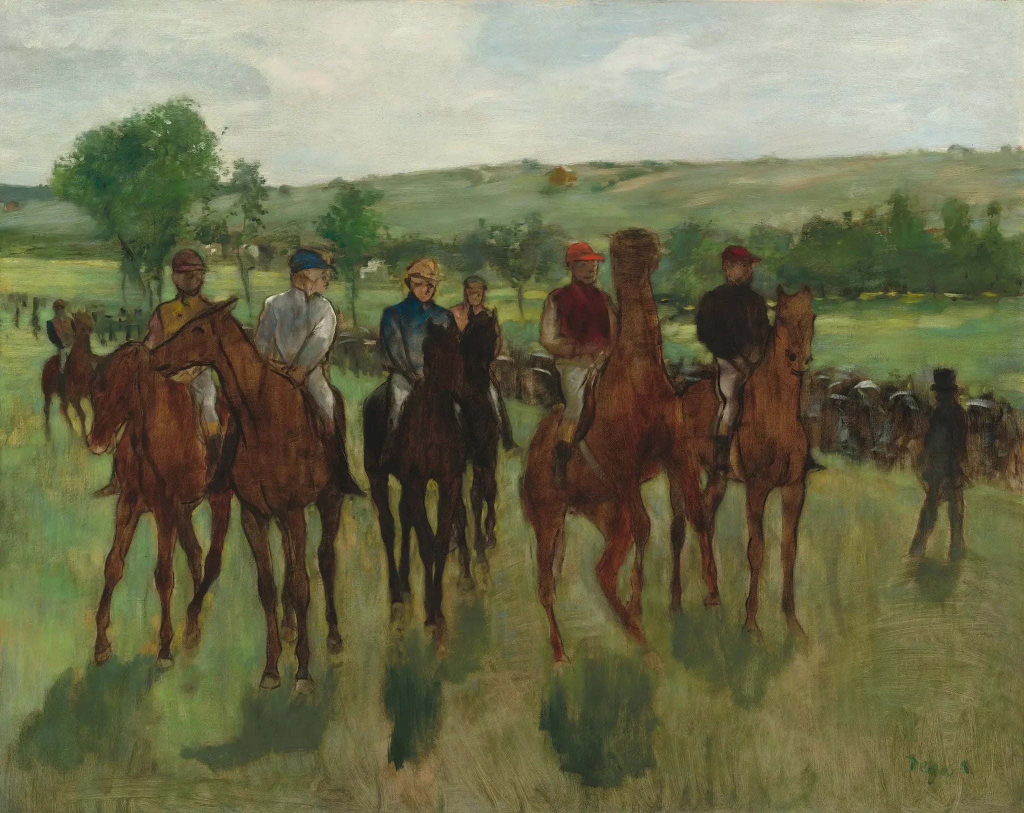 Les cavaliers - Edgar Degas image 1 copie peinte à la main à l’huile