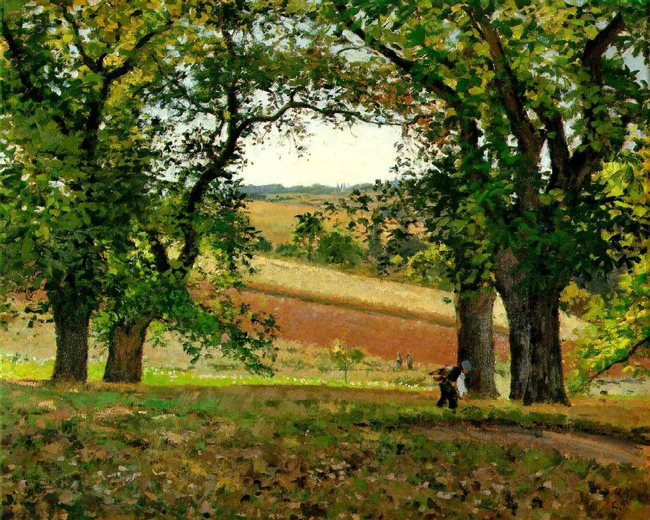 Les chataigniers à Osny - Camille Pissarro image 1 reproduction d’œuvre d’art à l’huile