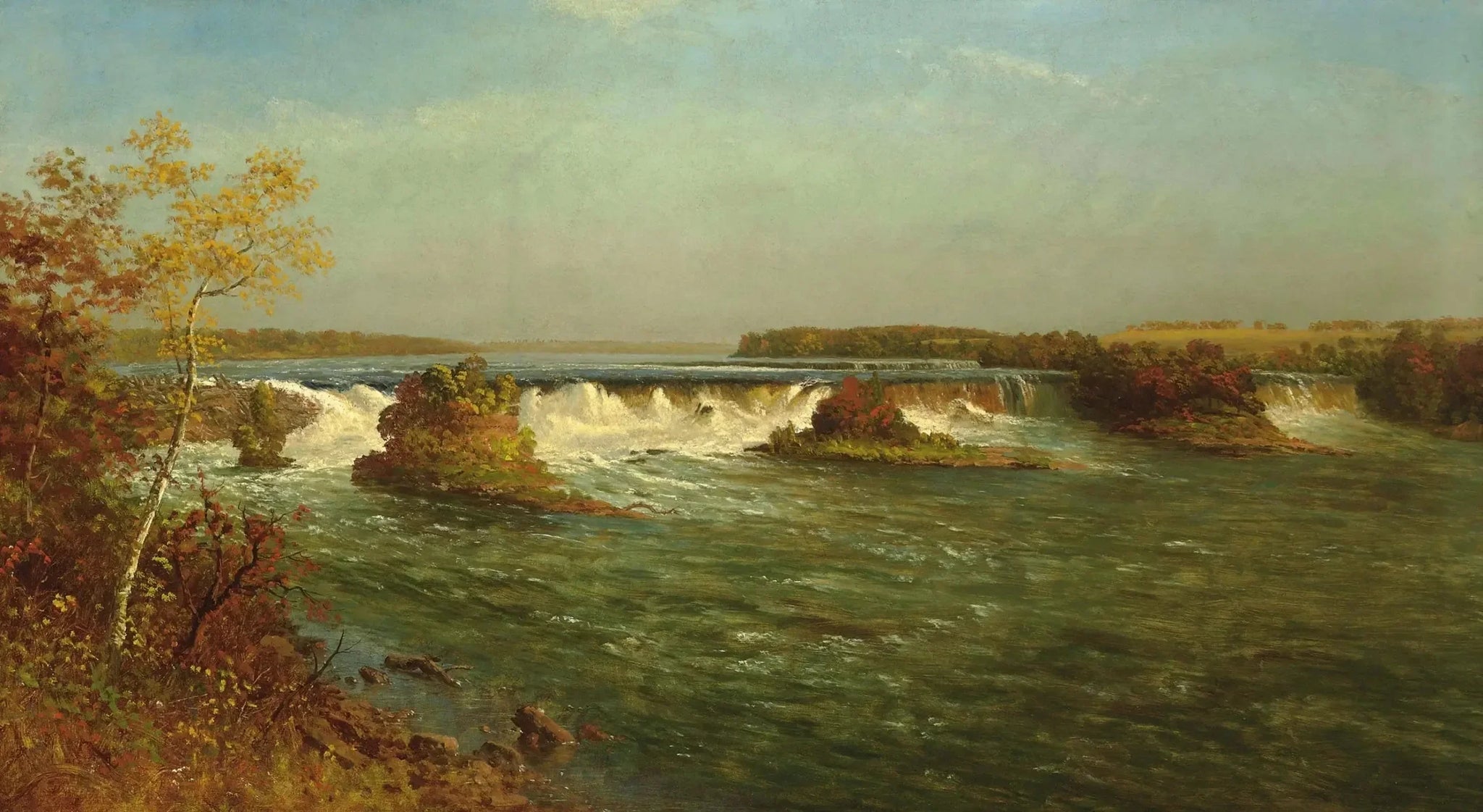 Les chutes de Saint-Antoine - Albert Bierstadt image 1 copie de tableau peinte à la main