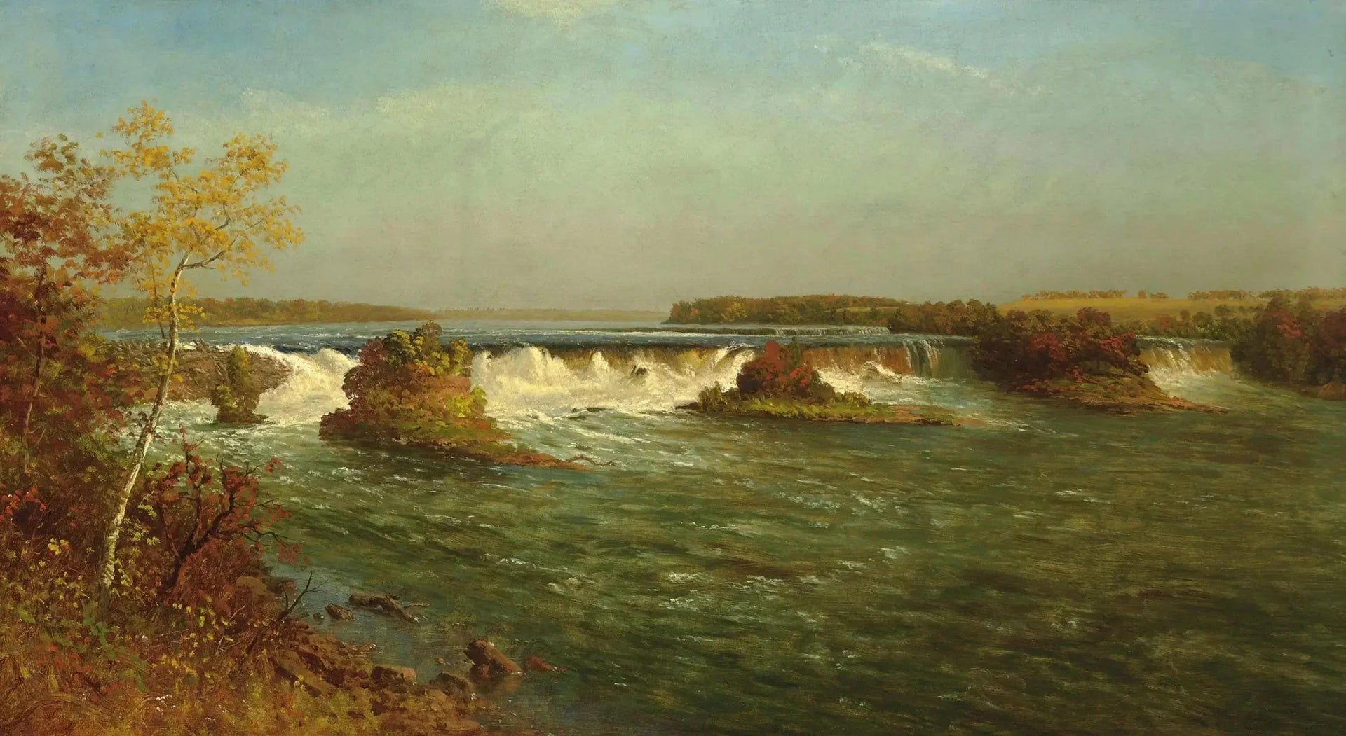 Les chutes de Saint-Antoine - Albert Bierstadt image 1 copie de tableau peinte à la main