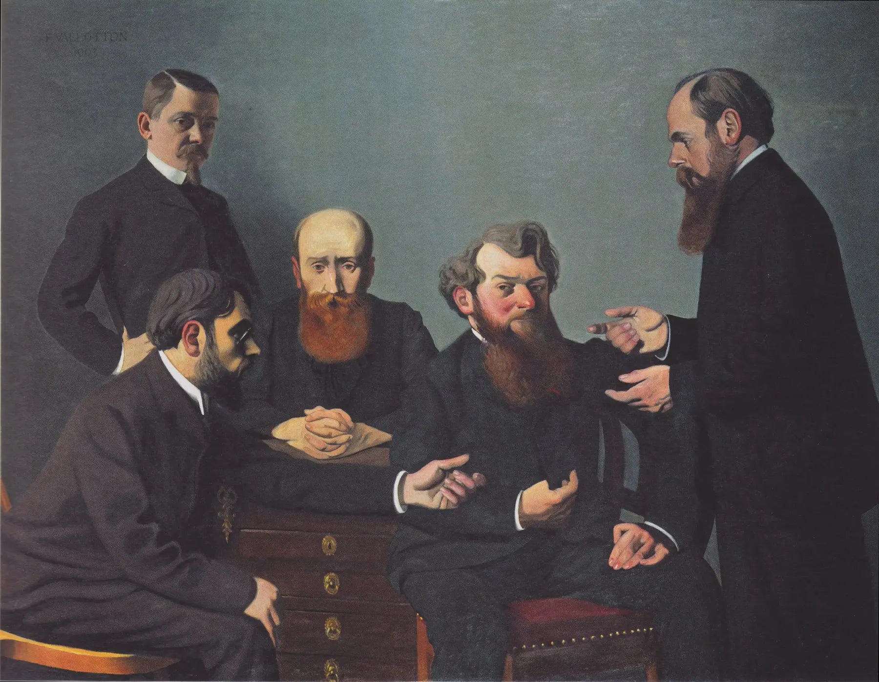 Les cinq peintres - Félix Vallotton image 1 copie de tableau peinte à la main
