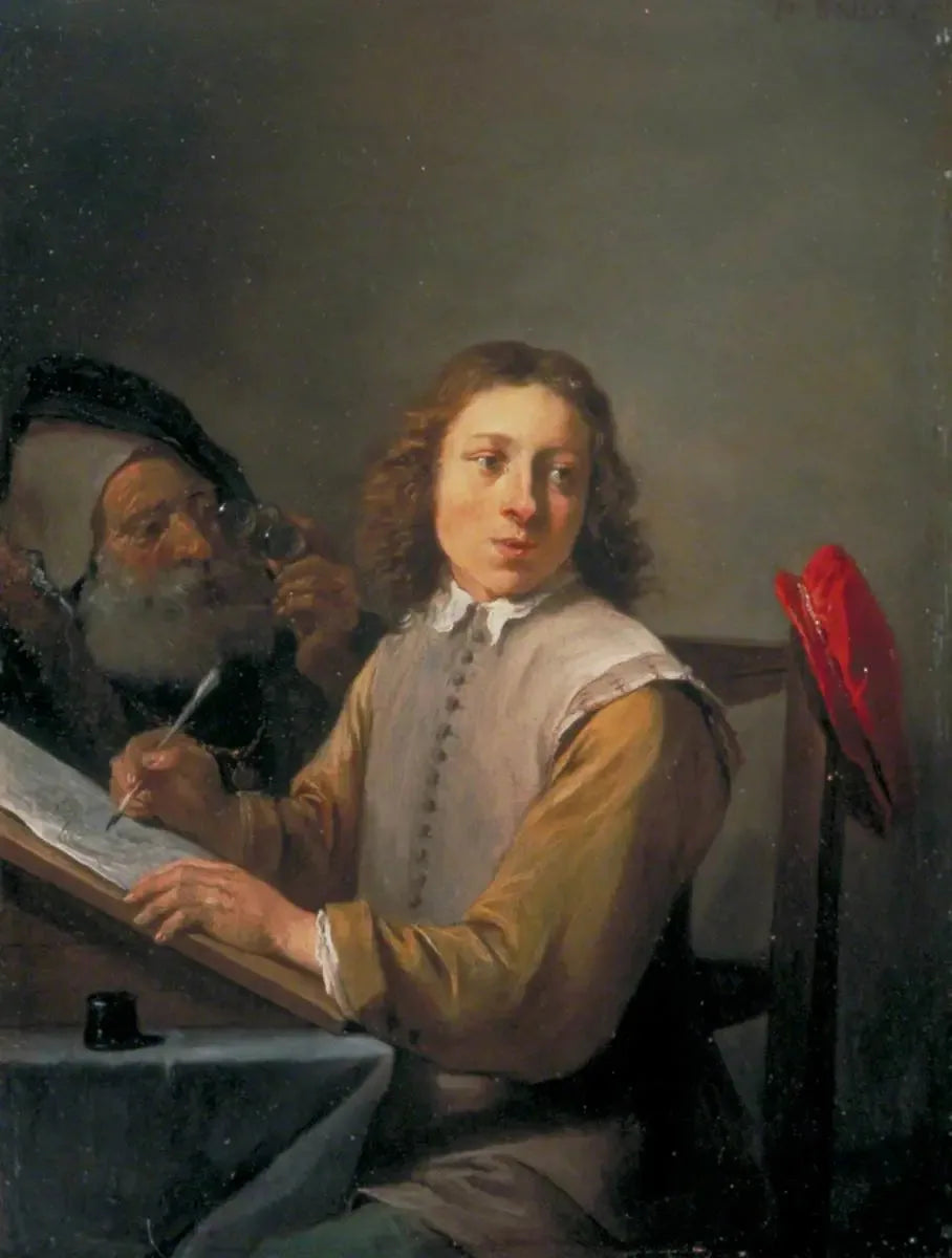 Les cinq sens : la vue - David Teniers le Jeune image 1 reproduction artisanale de tableau