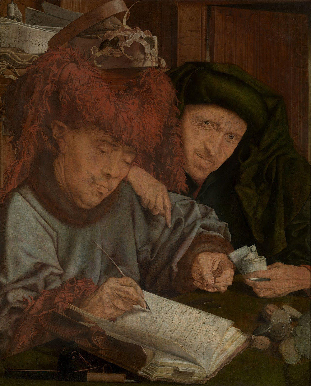 Les collecteurs d'impôt - Marinus van Reymerswale image 1 reproduction de peinture à l’huile