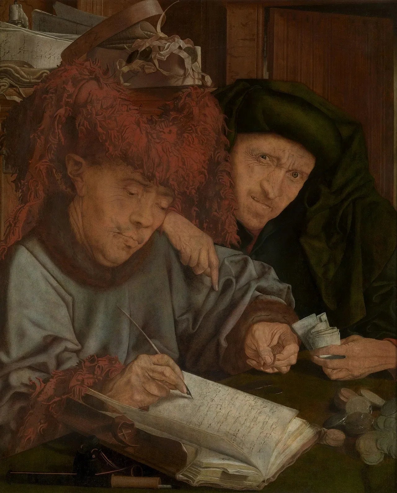 Les collecteurs d'impôt - Marinus van Reymerswale image 1 reproduction de peinture à l’huile