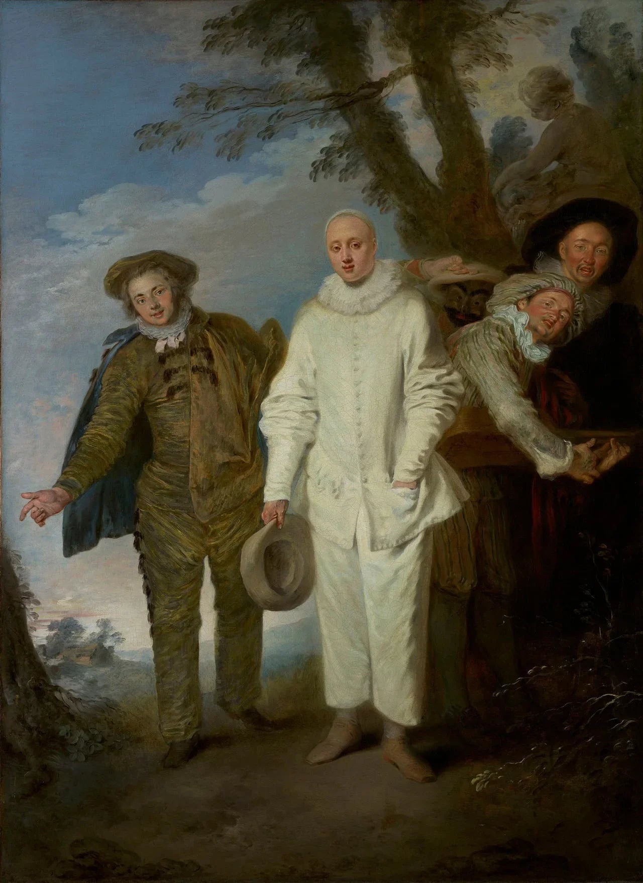 Les Comédiens italiens - Antoine Watteau image 1 reproduction artisanale de tableau