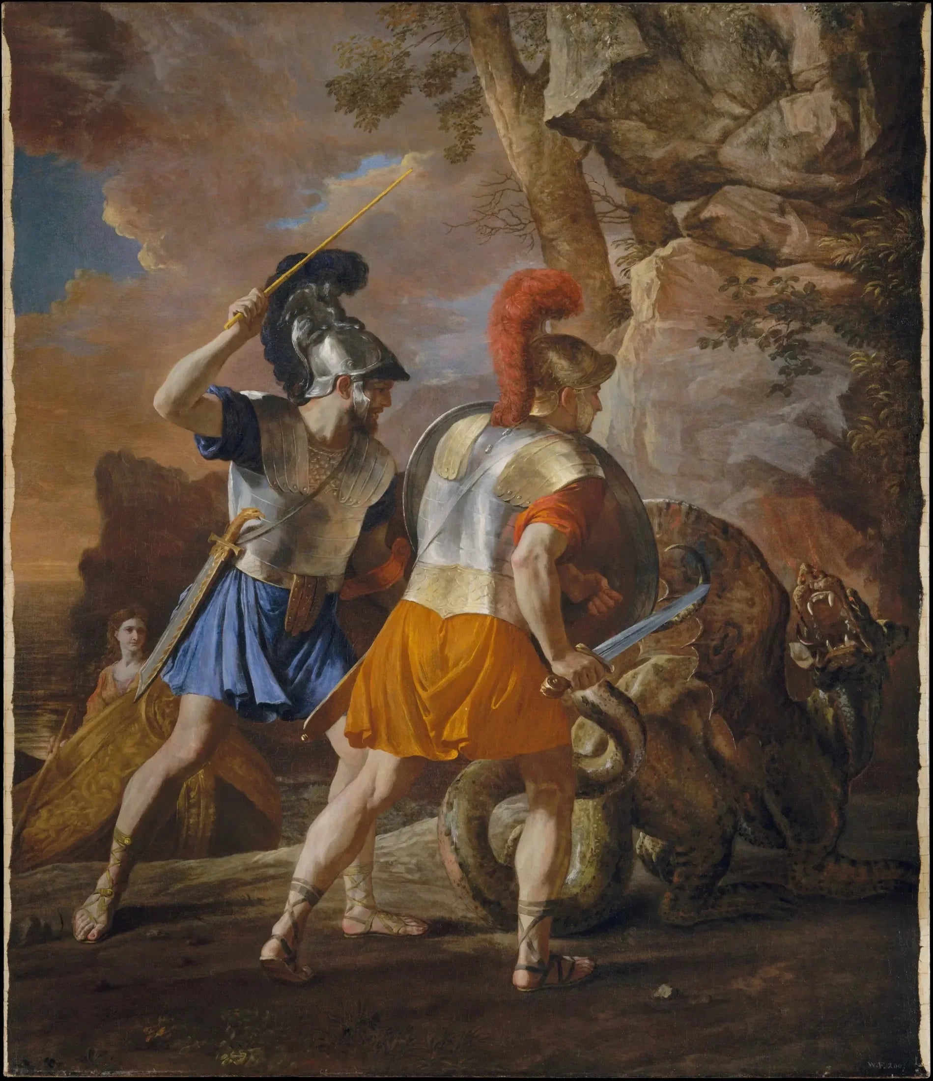 Les Compagnons de Renaud - Nicolas Poussin image 1 reproduction artisanale de tableau