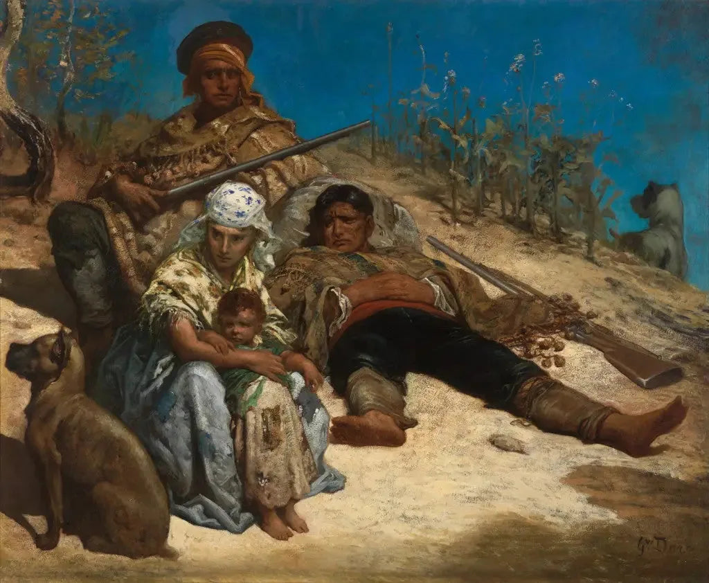 Les contrebandiers espagnols - Gustave Doré image 1 copie peinte à la main à l’huile