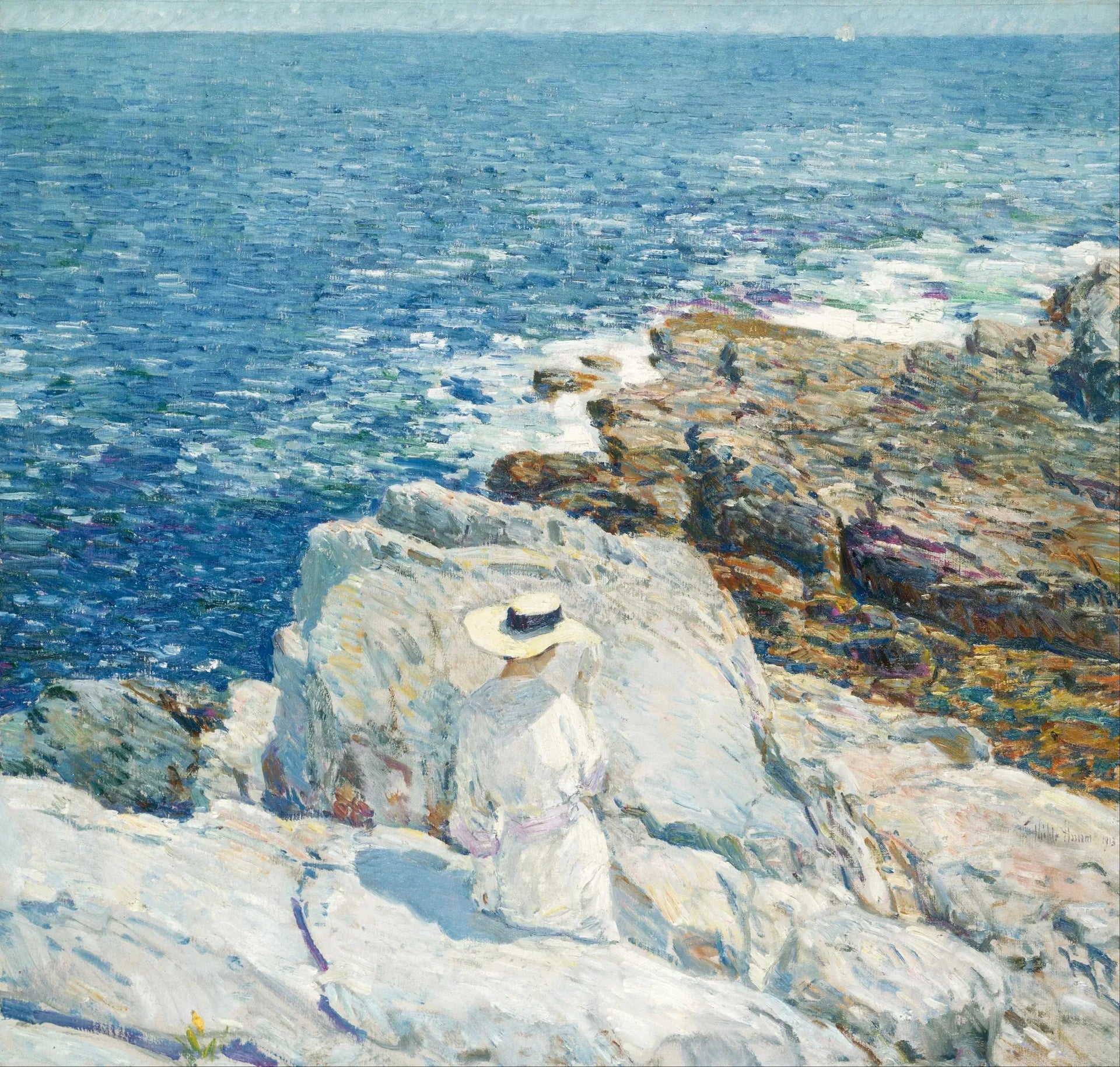 Les corniches sud, Appledore - Childe Hassam image 1 reproduction artisanale de tableau