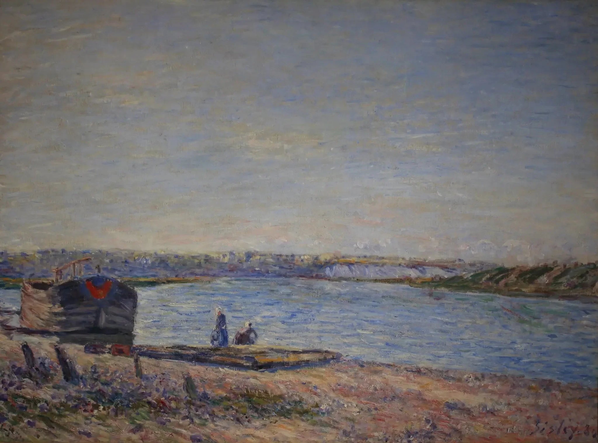 Les Côteaux de Veneux, vu de Saint Mammès - Alfred Sisley image 1 reproduction réalisée par Alpha Reproduction