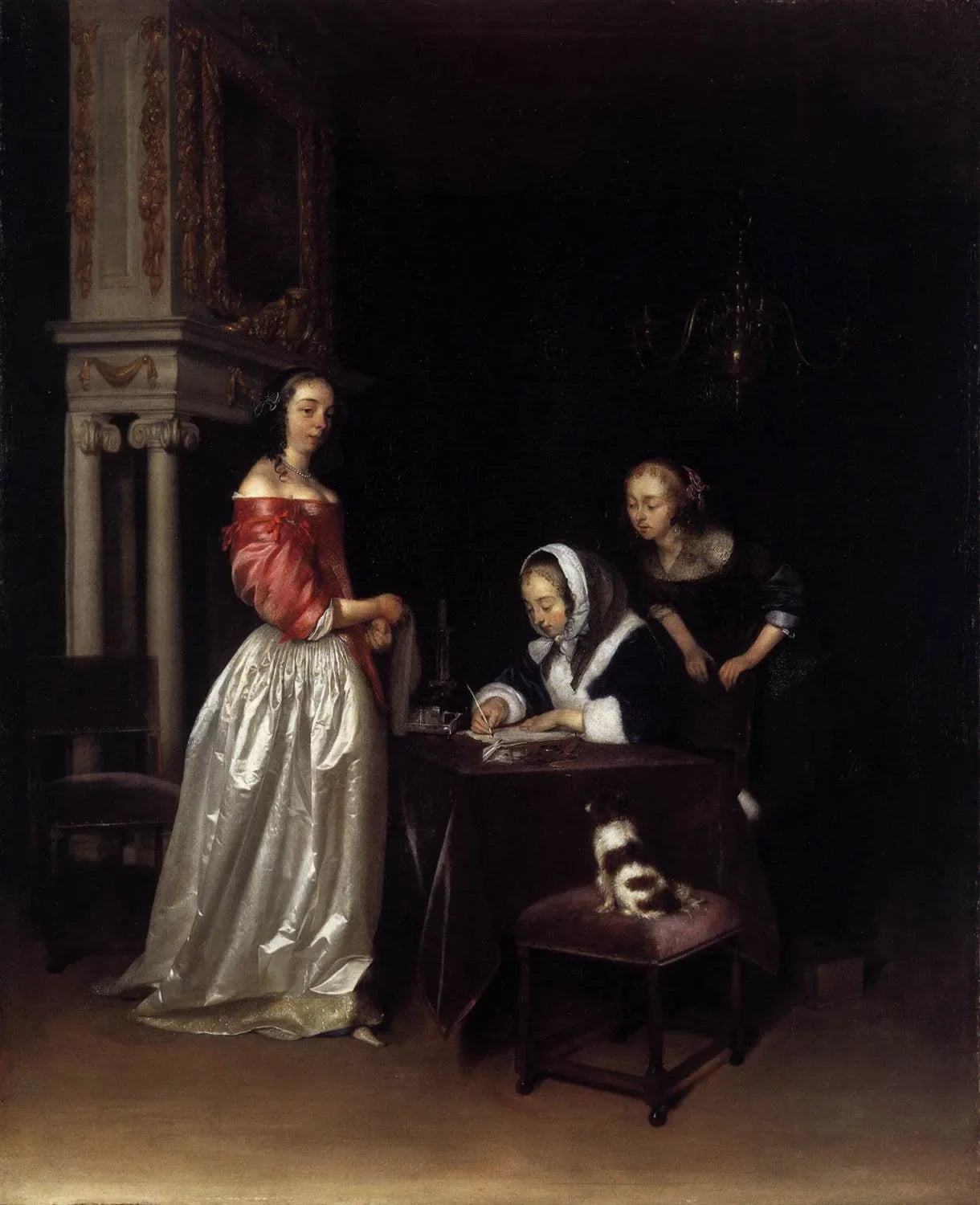 Les curieux - Gerard ter Borch image 1 reproduction d’œuvre d’art à l’huile