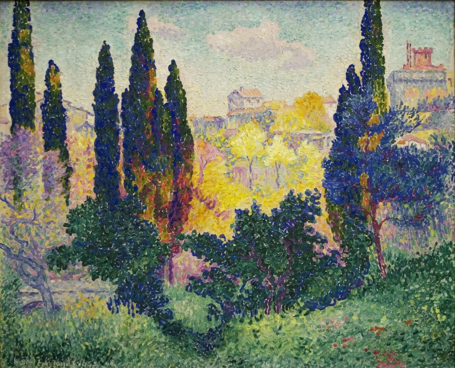 Les Cyprès à Cagnes - Henri-Edmond Cross