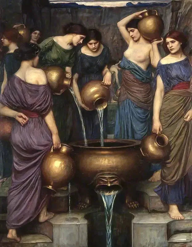 Les Danaïdes - John William Waterhouse image 1 reproduction artisanale de tableau