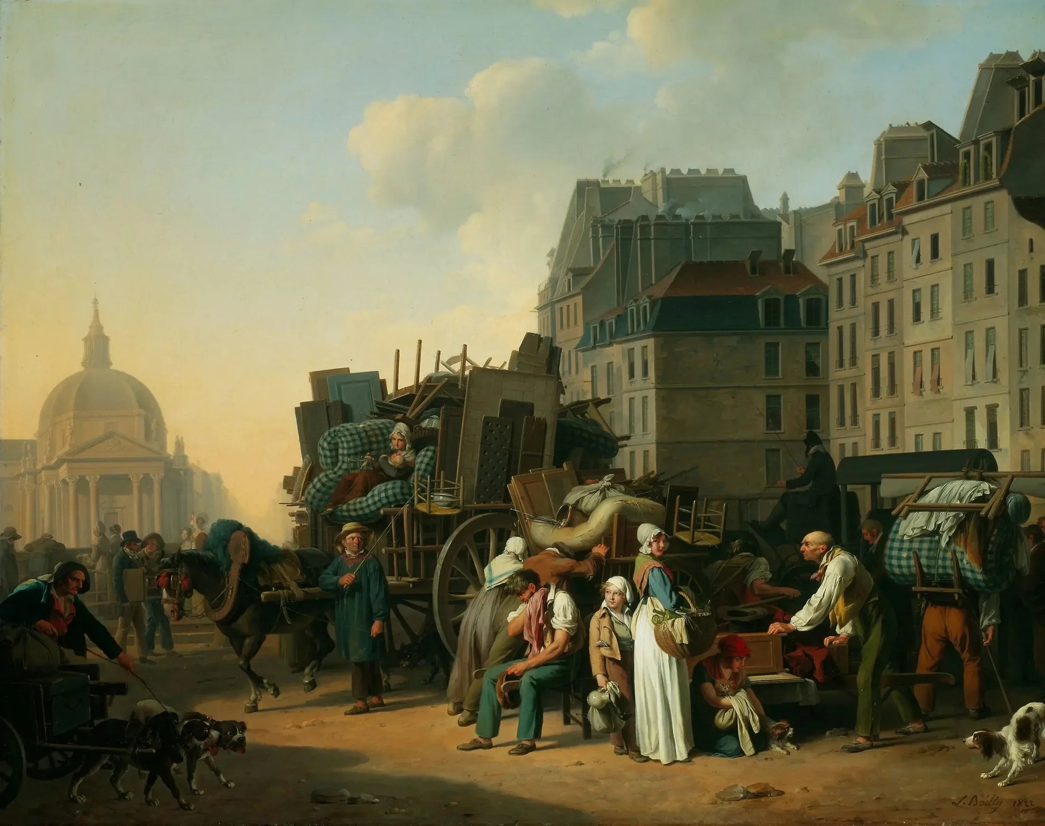 Les déménagements - Louis-Léopold Boilly image 1 reproduction artisanale de tableau