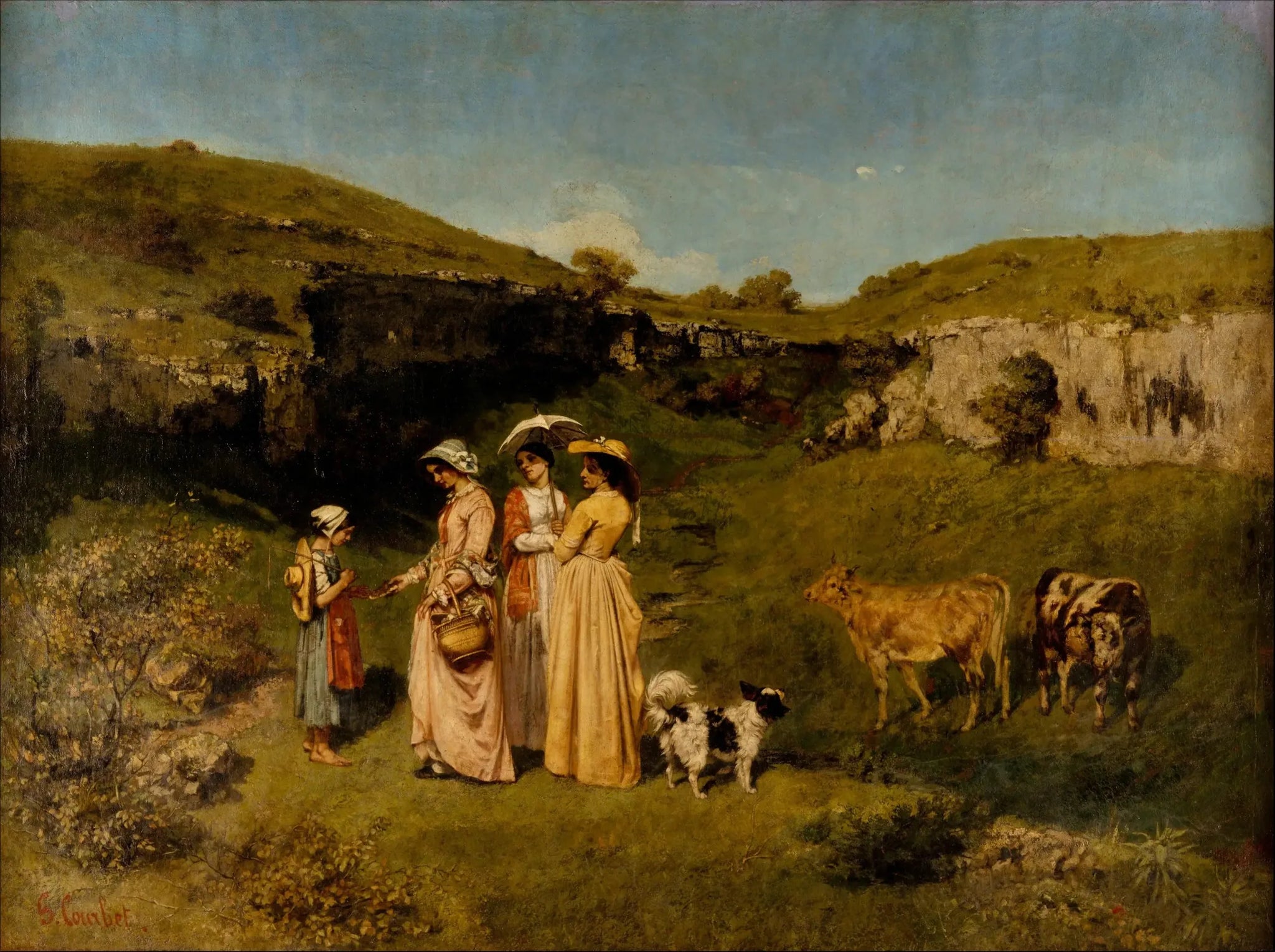 Les Demoiselles de village - Gustave Courbet image 1 copie de tableau peinte à la main