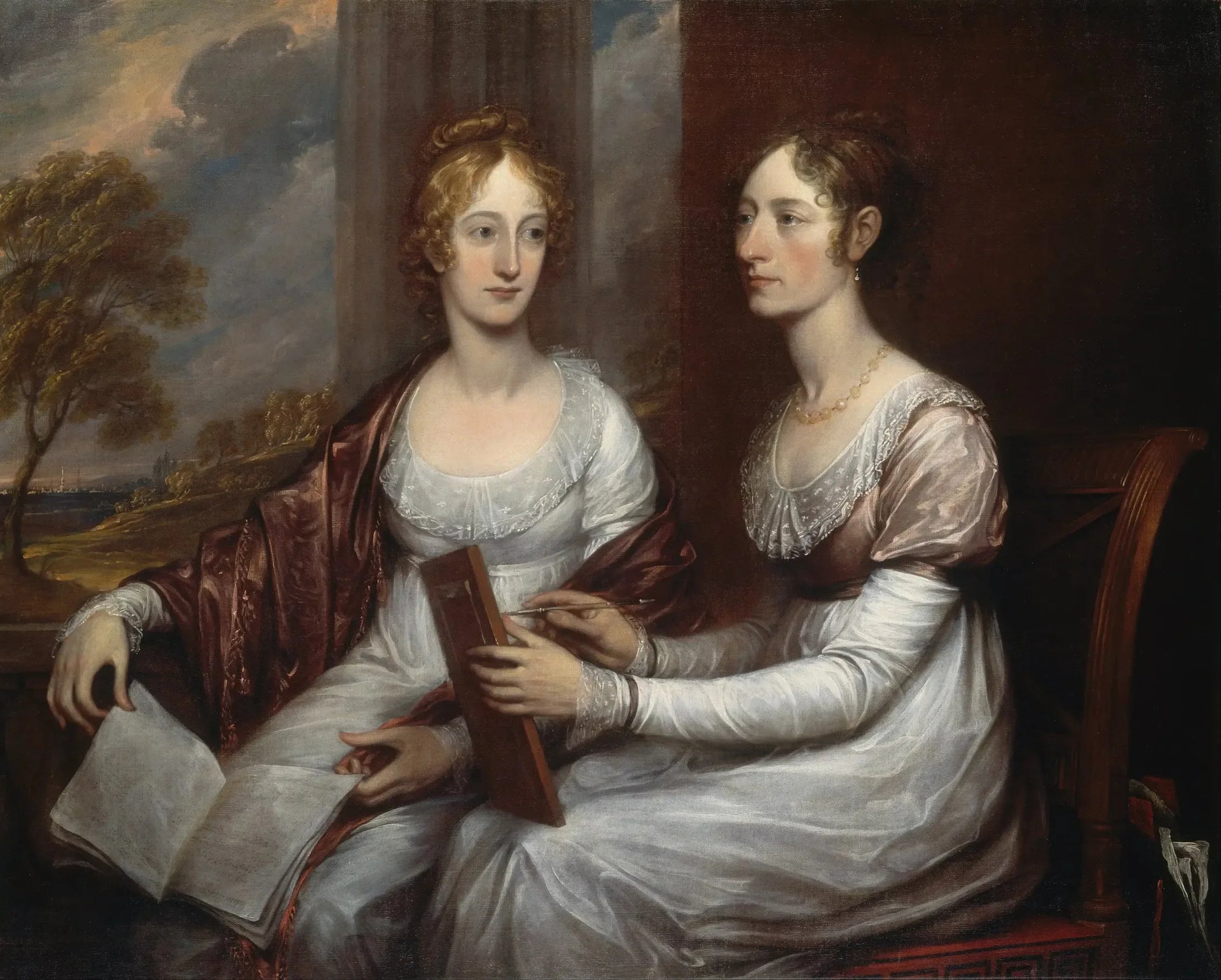Les demoiselles Mary et Hannah Murray - John Trumbull image 1 copie peinte à la main à l’huile