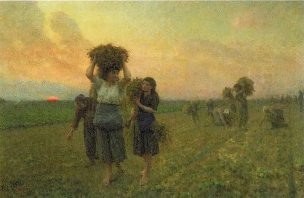 Les dernières glaneuses - Jules Breton image 1 copie peinte à la main à l’huile