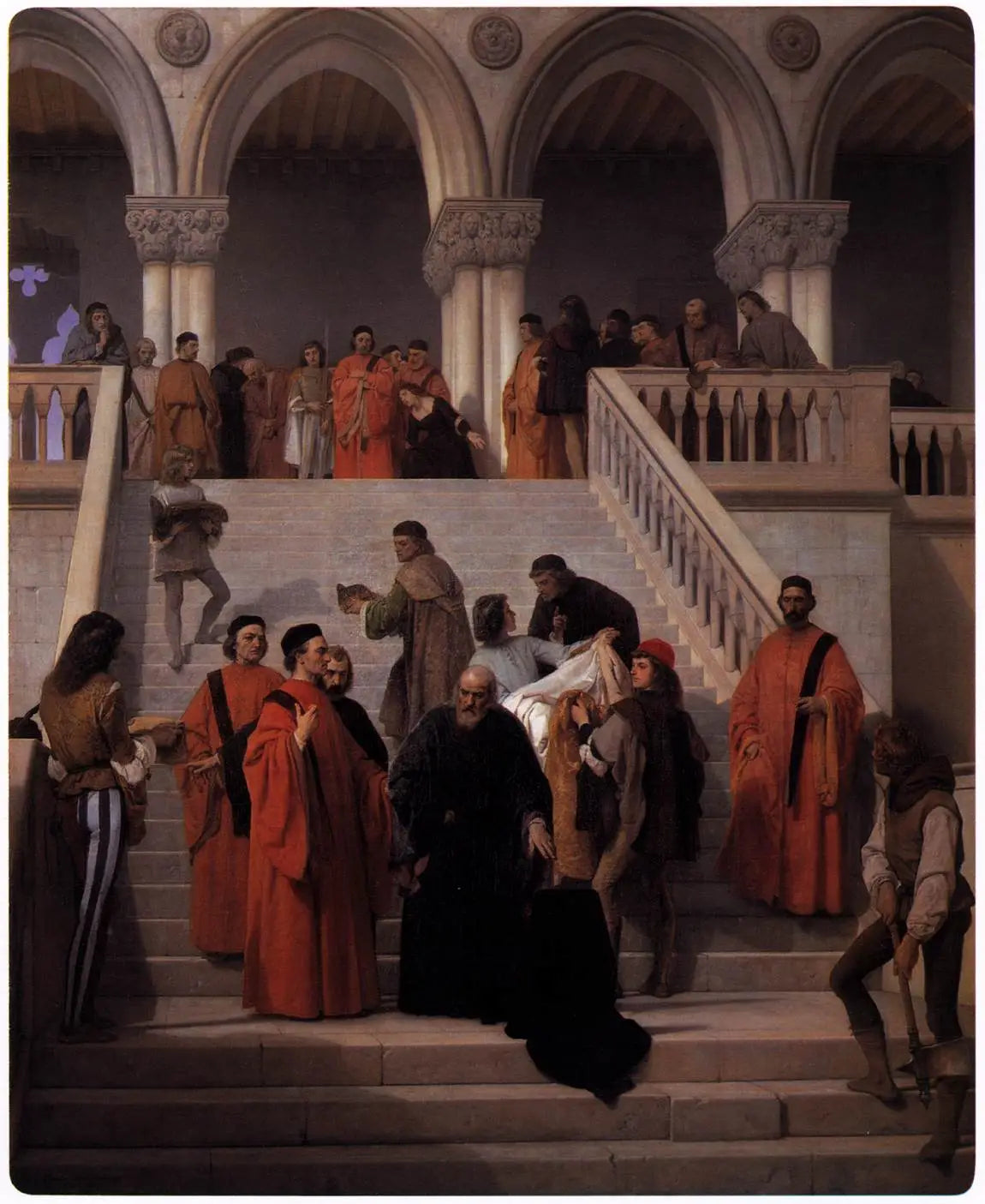 Les derniers instants du doge Marin Faliero - Francesco Hayez image 1 reproduction d’œuvre d’art à l’huile