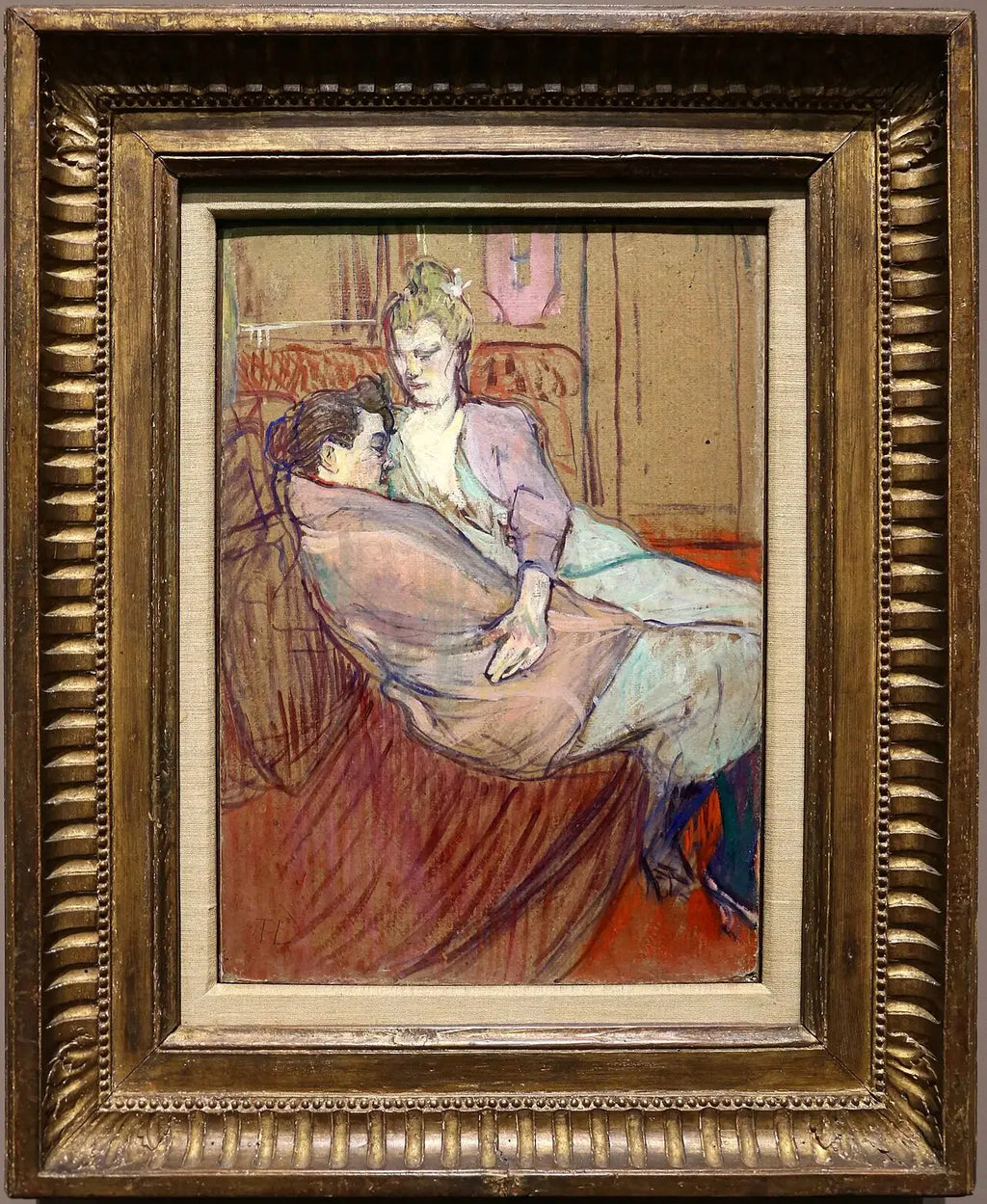 Les deux amis - Henri de Toulouse-Lautrec image 2 reproduction artisanale de tableau